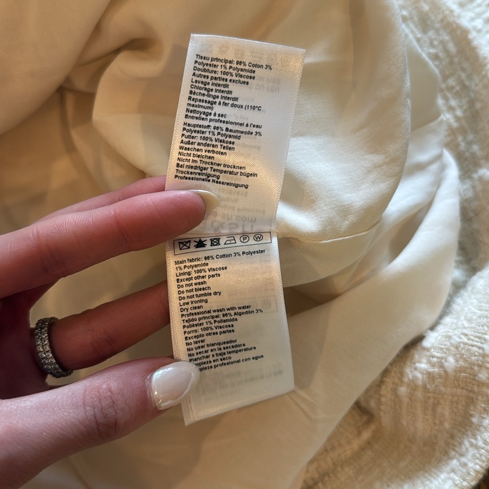 ba&sh Cream Tweed Mini Dress - Picture 11 of 14